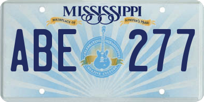 MS license plate ABE277
