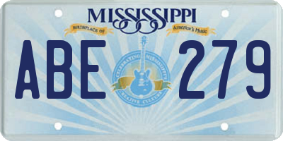 MS license plate ABE279