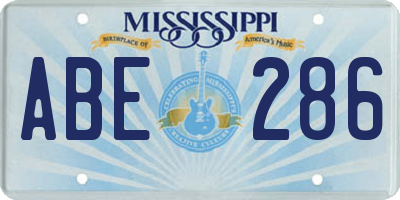 MS license plate ABE286