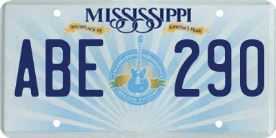 MS license plate ABE290