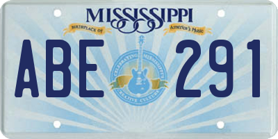 MS license plate ABE291