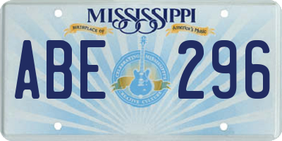 MS license plate ABE296