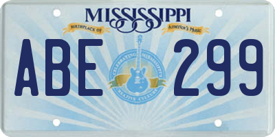 MS license plate ABE299