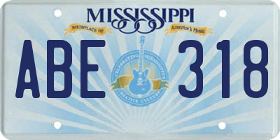MS license plate ABE318