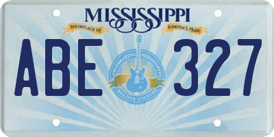 MS license plate ABE327