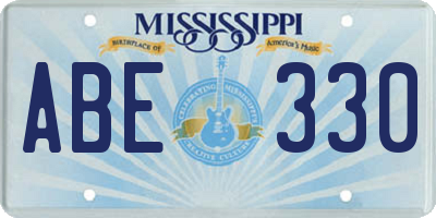 MS license plate ABE330