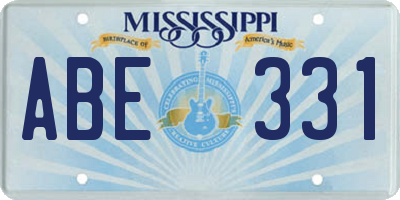 MS license plate ABE331
