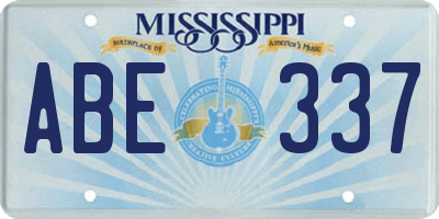 MS license plate ABE337