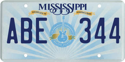 MS license plate ABE344