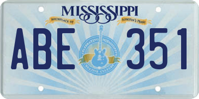 MS license plate ABE351
