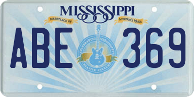 MS license plate ABE369