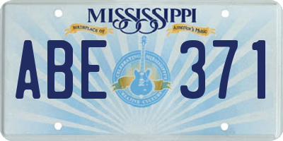 MS license plate ABE371