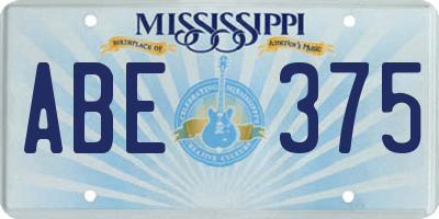 MS license plate ABE375