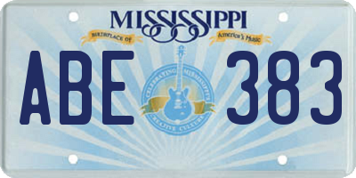 MS license plate ABE383