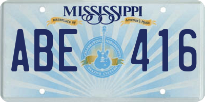MS license plate ABE416