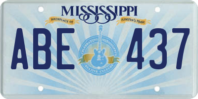 MS license plate ABE437