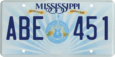 MS license plate ABE451
