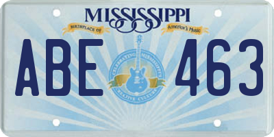 MS license plate ABE463