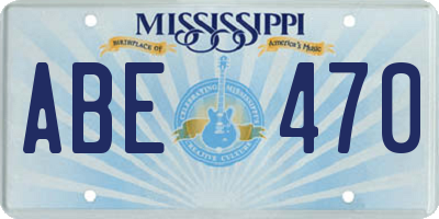 MS license plate ABE470