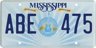 MS license plate ABE475