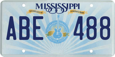 MS license plate ABE488