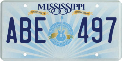 MS license plate ABE497