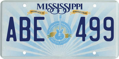 MS license plate ABE499
