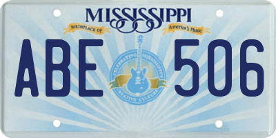 MS license plate ABE506
