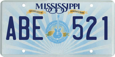 MS license plate ABE521