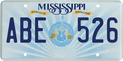 MS license plate ABE526