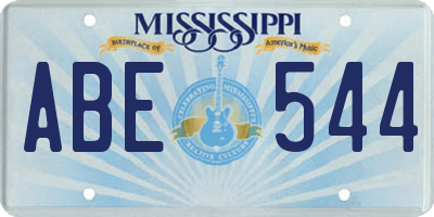 MS license plate ABE544
