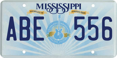 MS license plate ABE556