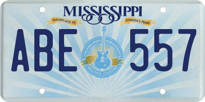 MS license plate ABE557