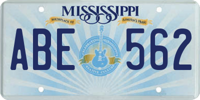 MS license plate ABE562