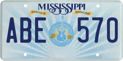 MS license plate ABE570