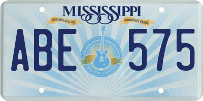 MS license plate ABE575