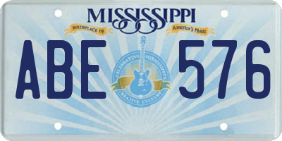 MS license plate ABE576