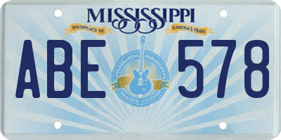 MS license plate ABE578