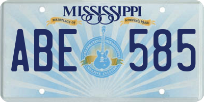 MS license plate ABE585