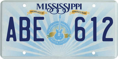 MS license plate ABE612