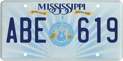MS license plate ABE619