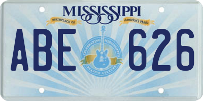 MS license plate ABE626