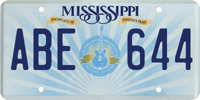 MS license plate ABE644
