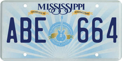 MS license plate ABE664