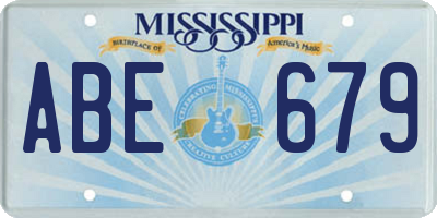 MS license plate ABE679