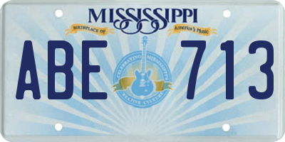 MS license plate ABE713