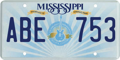 MS license plate ABE753