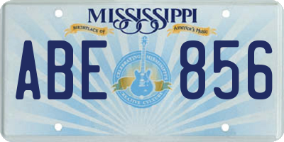 MS license plate ABE856