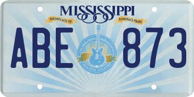 MS license plate ABE873