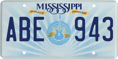 MS license plate ABE943